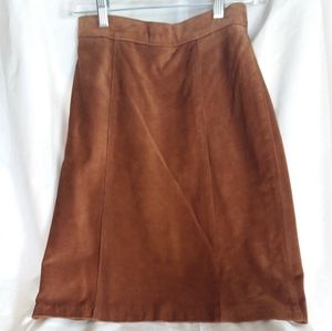 Vintage Chestnut Suede Skirt